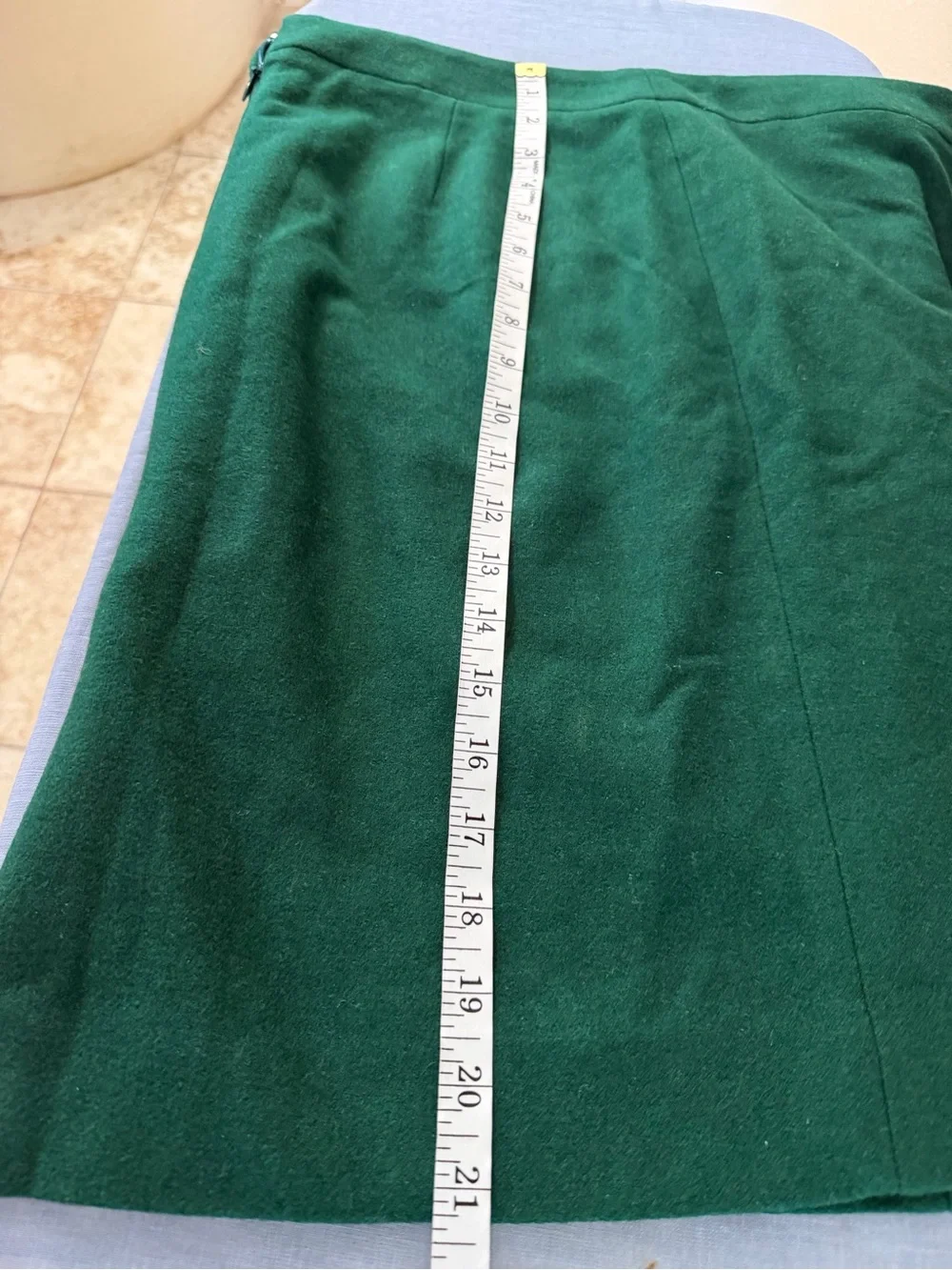 J. Crew Wool Green Women's Pencil Skirt - Classic Workwear